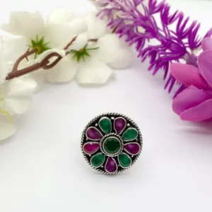 Untitled_design-16 Ethereal Garden: Dual-Gem Silver Ring