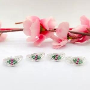 Moon Grace: Silver Toe Ring Pair