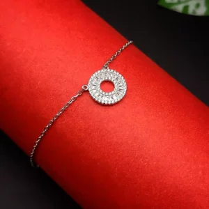 Lunar Cascade: Elegant Silver Chain Bracelet