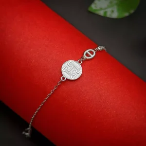 Lunar Drift: Sterling Chain Bracelet