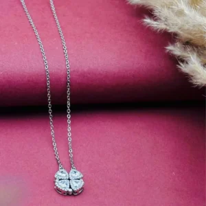 Celestial Haven: Openable Silver Sling Pendant with Chain