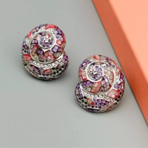 Curved Grace: Premium Silver Spiral Earrings