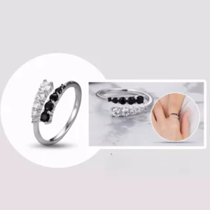 Graceful Loop: Adjustable Silver Finger Ring