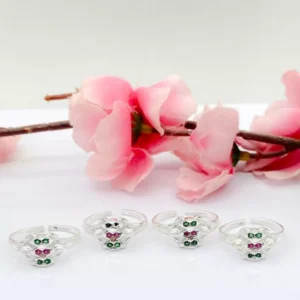 Moonlit Grace: Silver Toe Ring Pair