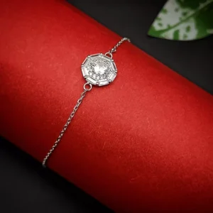 Ethereal Drift: Sterling Silver Chain Bracelet