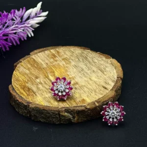 Untitled_design-9 Blossom Charm: Pink Floral Stud Earrings