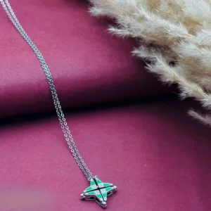 Verdant Harmony: Openable Sling Pendant with Chain