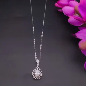 Dazzling Shine: Glittery Sling Pendant with Chain