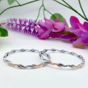 20241130-120337-0000-674ac0597dc8c Rose Radiance: Dual-Tone Silver Bangles Pair in Rose Gold Polish