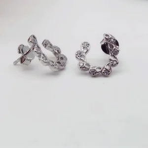 Crescent Radiance Cuff Earrings