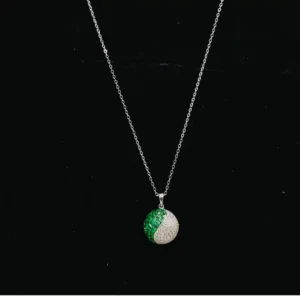 Verdant Harmony Ball Pendant with Chain