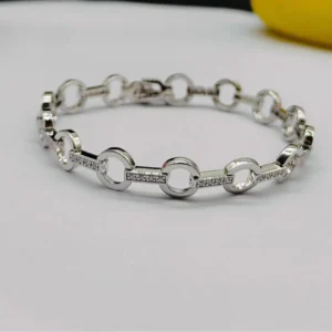 Radiant Links: Sterling Silver Bracelet