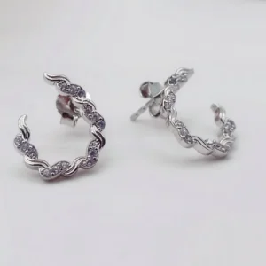 Crescent Charm Drop Earrings