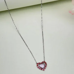 Scarlet Radiance Heart Pendant