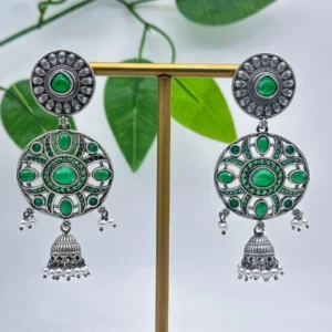 Verdant Grace Jhumka Drops
